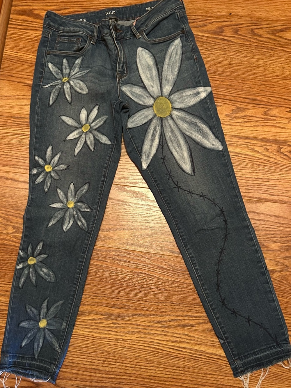 Upcycled skinny jeans - 8
